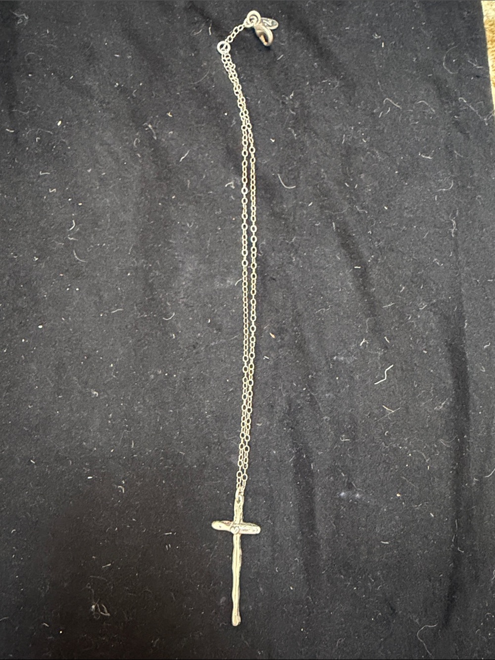Island Cowgirl Silver Cross Pendant Necklace